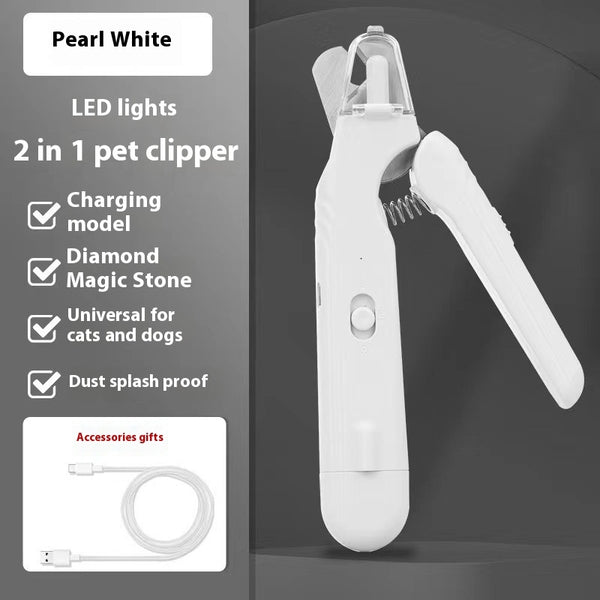 2-in-1 LED Pet Nail Clippers – Safe, Precise Trimming for Pets